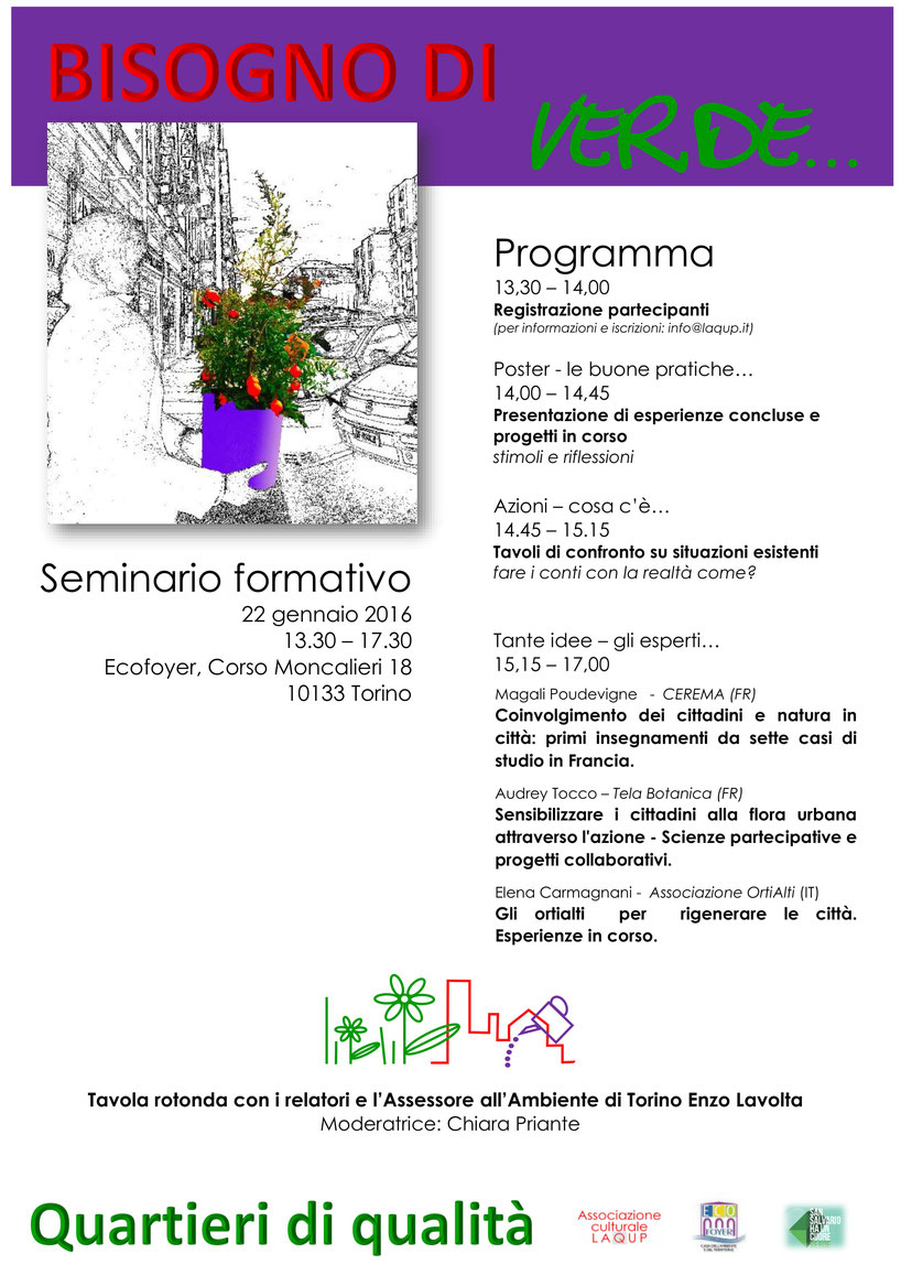 Seminario 2016: Bisogno di Verde